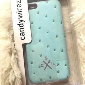 Baby blue Faux Ostrich iPhone 6 Case